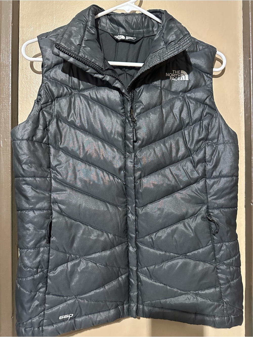 The North Face Charcoal Gray Quilted Insulated Vest